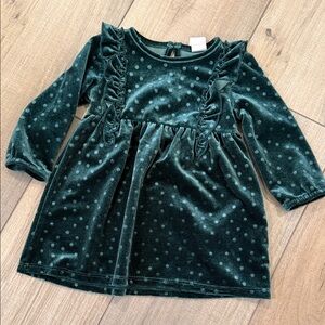 H&M Kids Dark Green Velvet Dress